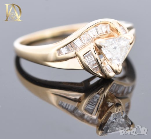 Нов Златен Пръстен с 0.67кт Естествени Диаманти, снимка 4 - Пръстени - 42863907