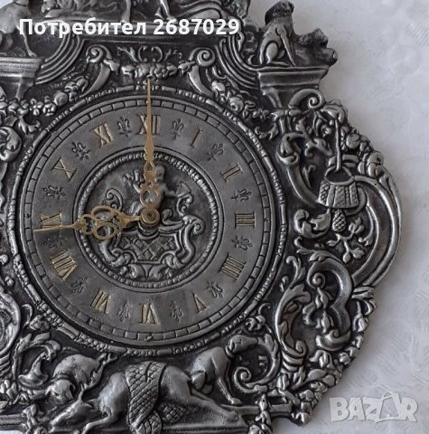 пано 40 х 33 см, лов, хора, куче, елен, пушка, часовник,   метал, снимка 2 - Пана - 36984689