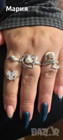 Мъжки и дамски сребърни пръстени, снимка 15 - Други - 39553968