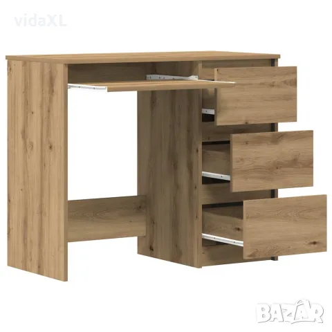 vidaXL Бюро, дъб артизан, 90x45x76 см, инженерно дърво, снимка 5 - Бюра - 56148265