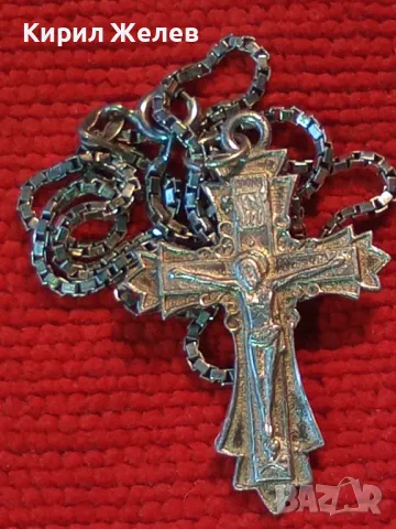 СПАСИ и СОХРАНИ ПРАВОСЛАВЕН СРЕБЪРЕН КРЪСТ РАЗПЯТИЕ с ФИНА СРЕБЪРНА ВЕРИЖКА СРЕБРО 925 ПРОБА 50121, снимка 12 - Антикварни и старинни предмети - 49913115