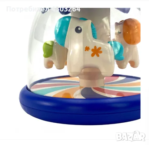 Весело и цветно въртящо се колело с коне, снимка 4 - Образователни игри - 48014100