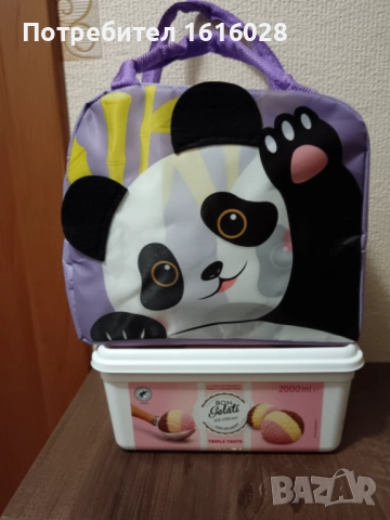 Термо чанта в лилав цвят с Панда., снимка 10 - Други - 51710481
