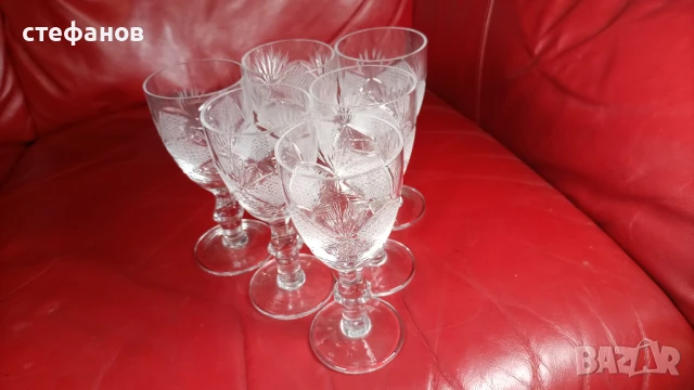 Кристални чаши за ликьор, ракия, 6 бр, ръчна инкрустация, подобни на „Моника”, снимка 3 - Чаши - 50994288