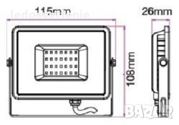 LED Прожектор V-tac 10W Samsung диод 5г гаранция, снимка 2 - Прожектори - 35010566