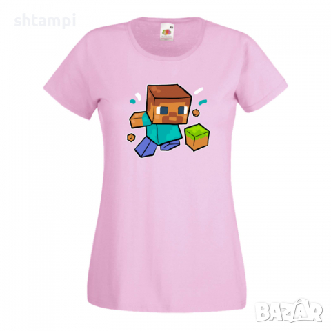 Дамска тениска Steve Football майнкрафт Minecraft,Игра,Забавление,подарък,Изненада,Рожден Ден., снимка 13 - Тениски - 36521418