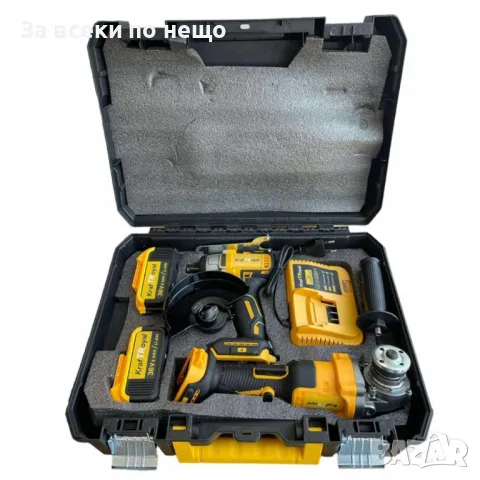 Комплект от акумулаторен ъглошлайф и комбиниран гайковерт 36V 8Ah KraftRoyal, снимка 2 - Други инструменти - 49248572