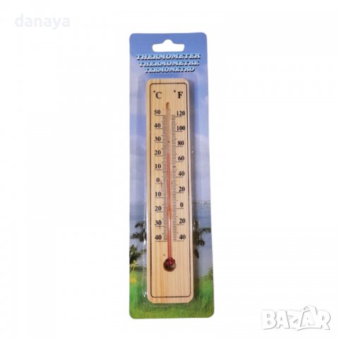 1539 Дървен стаен термометър , снимка 3 - Други - 29269511