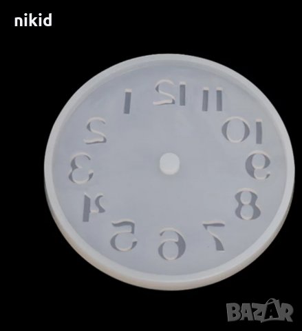 часовник циферблат числа основа силиконов молд форма фондан декорация смола торта изработка калъп