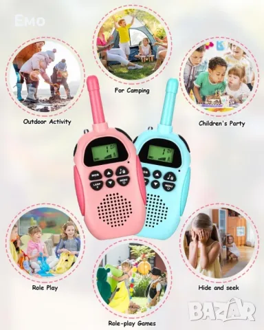 Комплект 2 броя Уоки-Токи за момичета и момчета - обхват 3 километра , снимка 12 - Други - 48549357