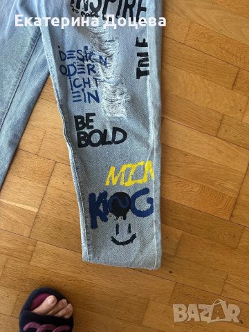 Светли дънки памук, снимка 4 - Дънки - 50116496