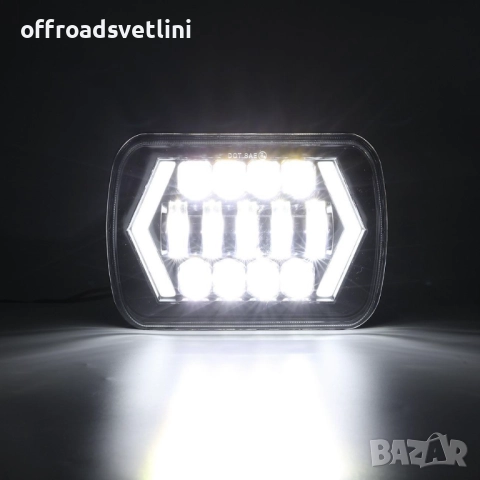 LED Фарове 200W 20x14 см за Jeep Wrangler YJ и Cherokee XJ Daihatsu, снимка 6 - Аксесоари и консумативи - 52406357