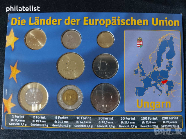 Унгария 1999 - 2012- Комплектен сет от 8 монети, снимка 2 - Нумизматика и бонистика - 44534024