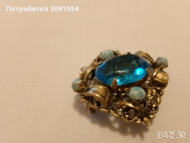 Старинна брошка Бохемия, снимка 2 - Антикварни и старинни предмети - 42621781