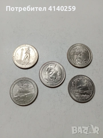 САЩ МОНЕТИ ЛОТ 1/4 КУОРТЪР ДОЛАР 2013 Г 