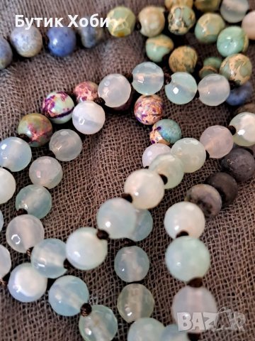 Колие от естествени полускъпоценни камъни, снимка 4 - Колиета, медальони, синджири - 38277449