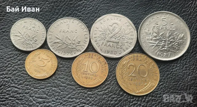 Лот монети 5 , 10  и 20 сантима, 1/2 , 1 , 2 и 5 франка - Франция /1/- чудесни- топ цена !, снимка 9 - Нумизматика и бонистика - 49645926