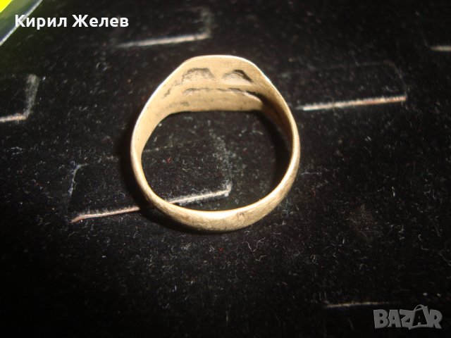 СТАР ВЪЗРОЖДЕНСКИ ГРАДСКИ БРОНЗОВ ПРЪСТЕН МАЙСТОРСКА ИЗРАБОТКА 14108, снимка 4 - Колекции - 30276083