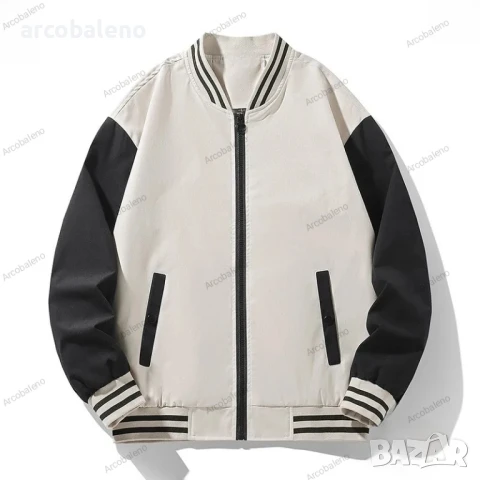 Мъжко пролетно-есенно бейзболно яке, 3цвята , снимка 5 - Якета - 51321914