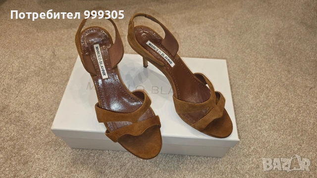 Оригинални обувки Manolo Blahnik – модел SUSPIRO, размер 36.5, снимка 2 - Дамски обувки на ток - 54364209