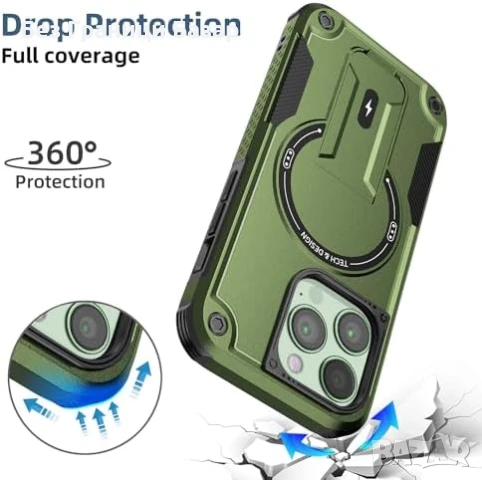 Нов Магнитен кейс със стойка за iPhone 13/12 Pro Max – MagSafe калъф Айфон, снимка 5 - Калъфи, кейсове - 51416992