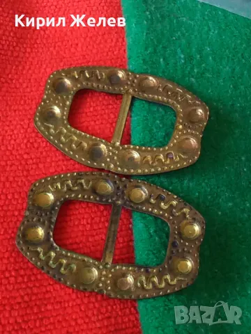 2 СТАРИ ОРНАМЕНТИРА КОВАНИ БРОНЗ ТОКИ ПАФТИ ЧАПРАЗИ 56111, снимка 10 - Други ценни предмети - 30544192