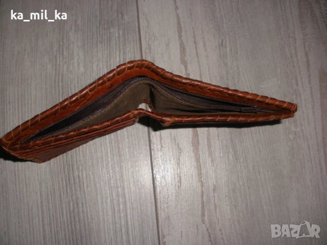 Портфейл - Мъжки, Щраусова кожа, снимка 6 - Портфейли, портмонета - 52915988