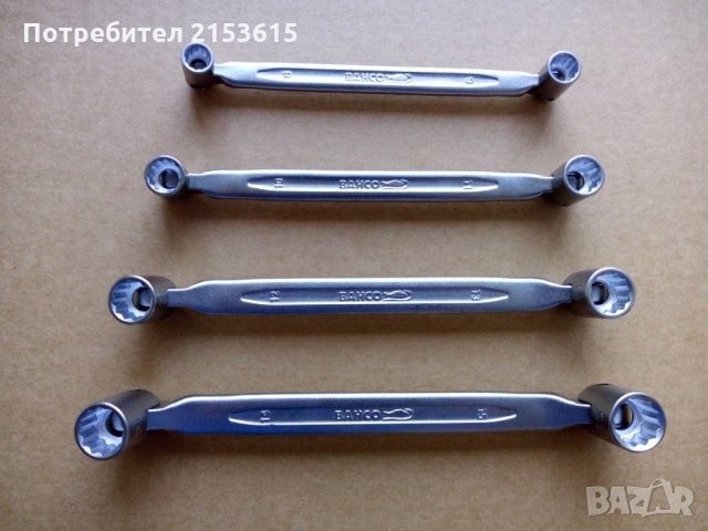 bahco 4 броя качествени глухи ключове рамена  chrome vanadium, снимка 6 - Ключове - 29589528