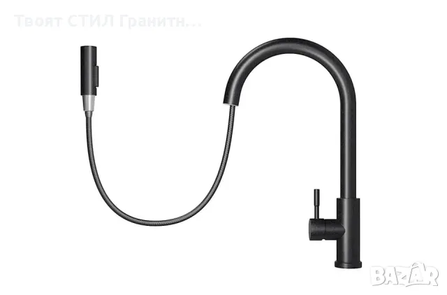 Графитен Смесител за Кухня с издърпваща се глава – Модел 9600