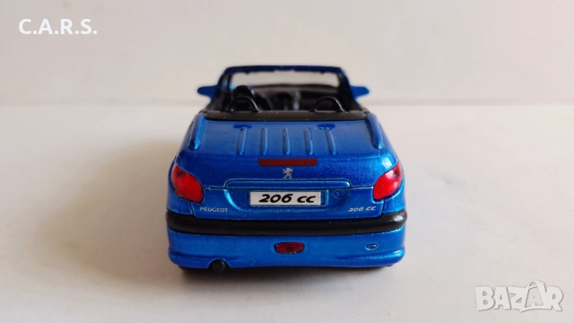 Peugeot 206 CC Cabrio Welly - Мащаб 1:34-39, снимка 4 - Колекции - 52545203