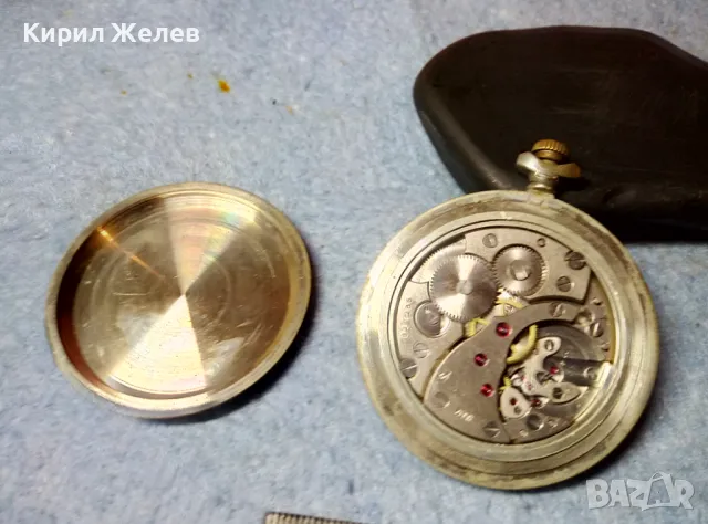 МОЛНИЯ СДЕЛАНО в СССР Стар РУСКИ ЖЕЛЕЗНИЧАРСКИ ДЖОБЕН ЧАСОВНИК МЪЛНИЯ с ВЛАК 48356, снимка 7 - Джобни - 48033815