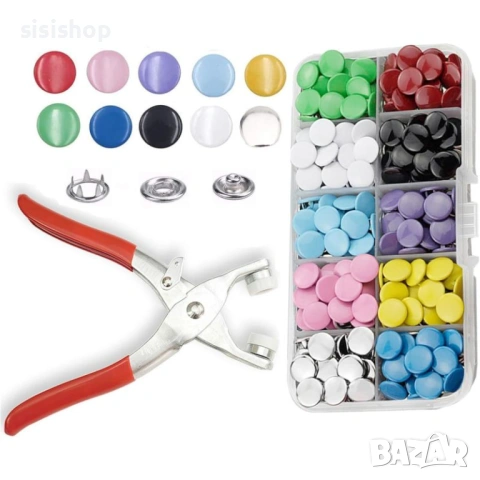 Комплект клещи с 50 капси за дрехи – всичко за Вашия ремонт 4877, снимка 5 - Други стоки за дома - 53994971