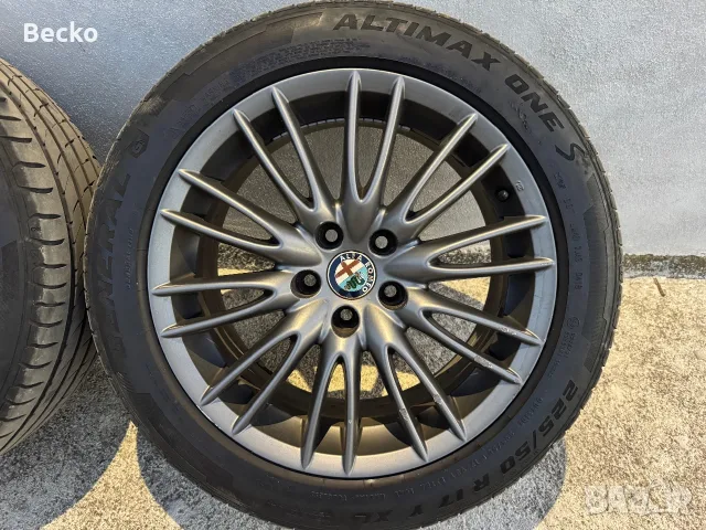 Лети джанти Alfa Romeo 17 5x110, снимка 7 - Гуми и джанти - 56024444