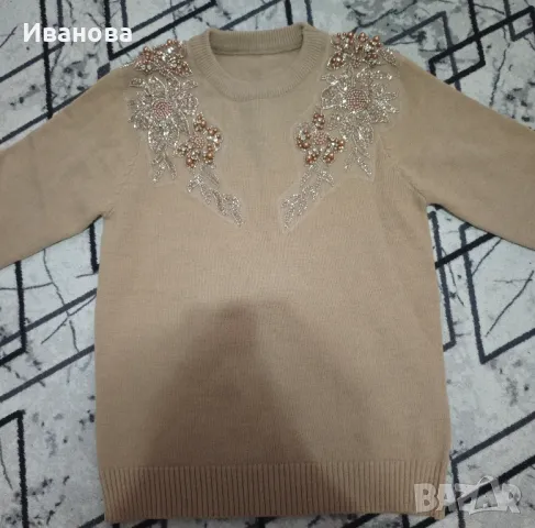 Дамска ефектна блуза, снимка 2 - Блузи с дълъг ръкав и пуловери - 48514133