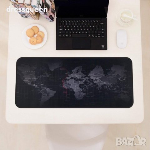 2118 Голяма геймърска подложка за бюро с принт Карта на света, снимка 6 - Геймърски - 34993725