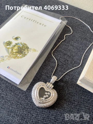 Дамско колие 18карата бяло злато с 220бр естествени Диаманта, снимка 3 - Колиета, медальони, синджири - 51046701