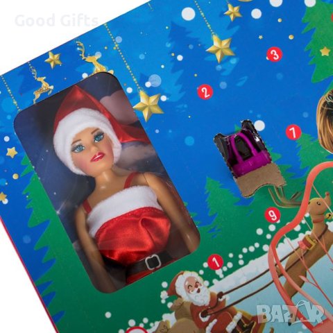 Коледен календар с кукла и подаръци изненада, снимка 2 - Кукли - 42793063