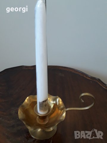 Бронзов свещник , снимка 3 - Антикварни и старинни предмети - 31928988