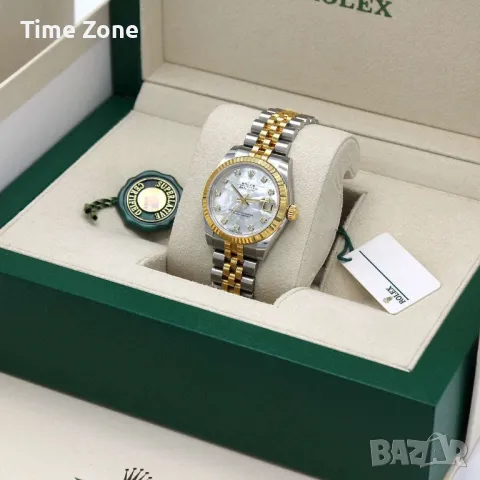 Rolex Datejust 31mm Two-Tone Yellow Gold MOP Dial Diamond Jubilee Дамски Различни Варианти, снимка 2 - Дамски - 48183035