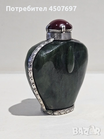 Антична китайска бутилка за емфие със зелен нефрит от династията Цин., снимка 16 - Антикварни и старинни предмети - 53946128