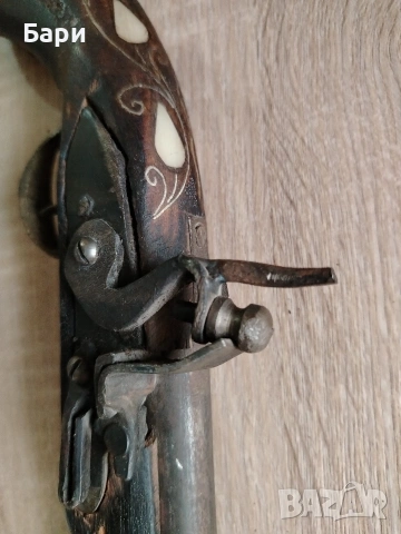 Стар кремъчен пищов,пистолет, снимка 7 - Други ценни предмети - 53184177