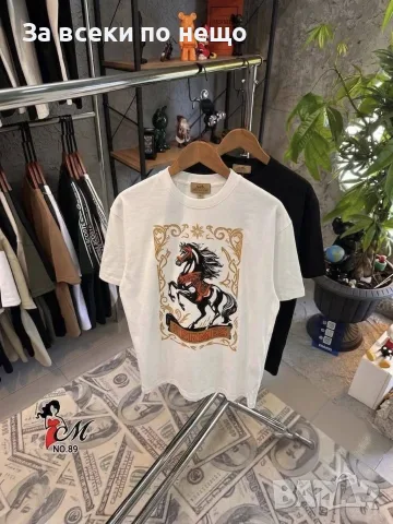 Hermes Мъжка Тениска👕Мъжка Блуза С Къс Ръкав Хермес - Бяла Или Черна Код SK2035