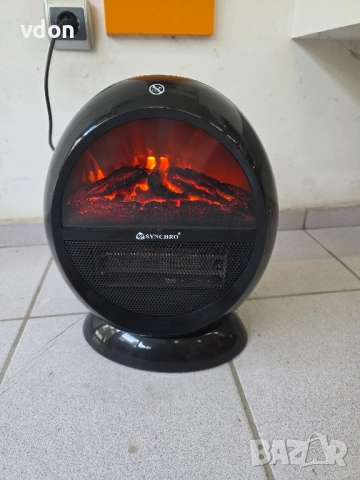 Керамична вентилаторна печка с жив огън ефект