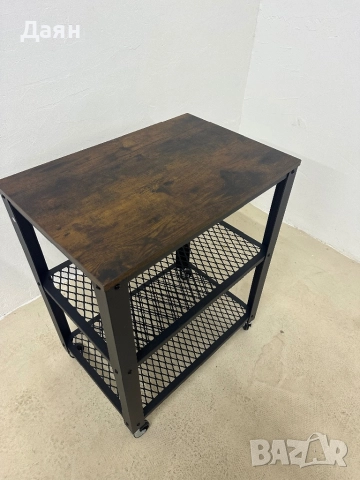 Кухненска количка VASAGLE на 3 нива, органайзер за съхранение на колела , снимка 7 - Етажерки - 52827165