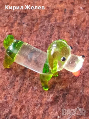 Фигурка на дакел от духано стъкло 20444, снимка 5 - Колекции - 52717640