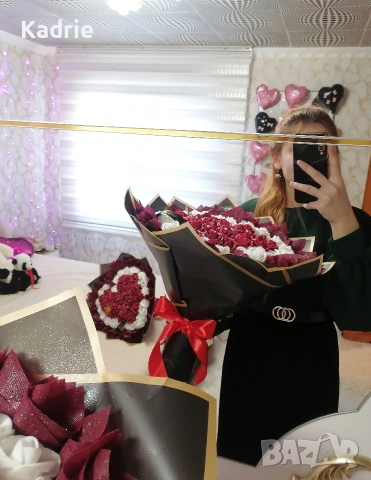 вечен букет от 50 рози , снимка 3 - Други - 53132432