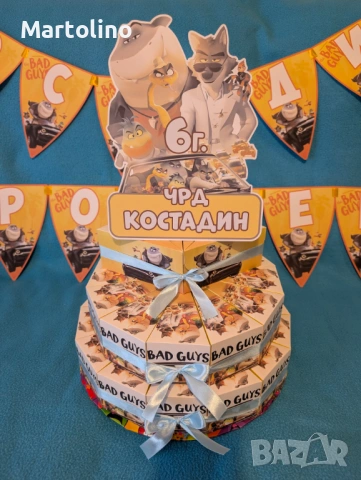 Картонена торта Том и Джери, снимка 10 - Други - 53064029