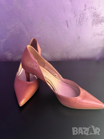 Next ниски обувки на ток, цвят пепел от рози, размер 36.5, снимка 3 - Дамски обувки на ток - 52320311