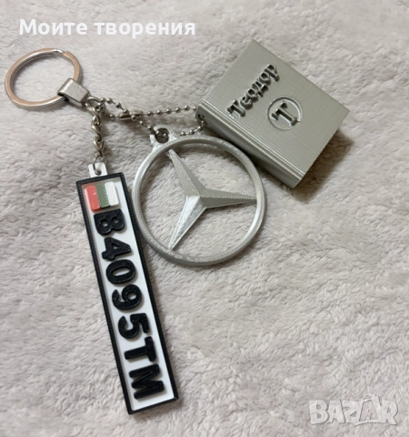 Персонализиран ключодържател с номер, емблема и мини книжка – подарък за шофьор