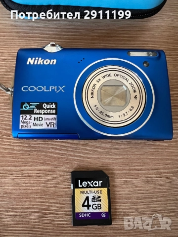 Фотоапарат Nikon 12,2Mp (+подаръци), снимка 8 - Фотоапарати - 52106876